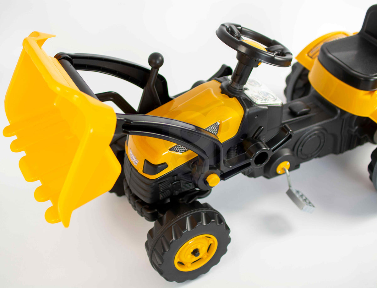 WOOPIE Pedal Tractor Farmer MaxTrac Minamas Traktorius su Kaušu