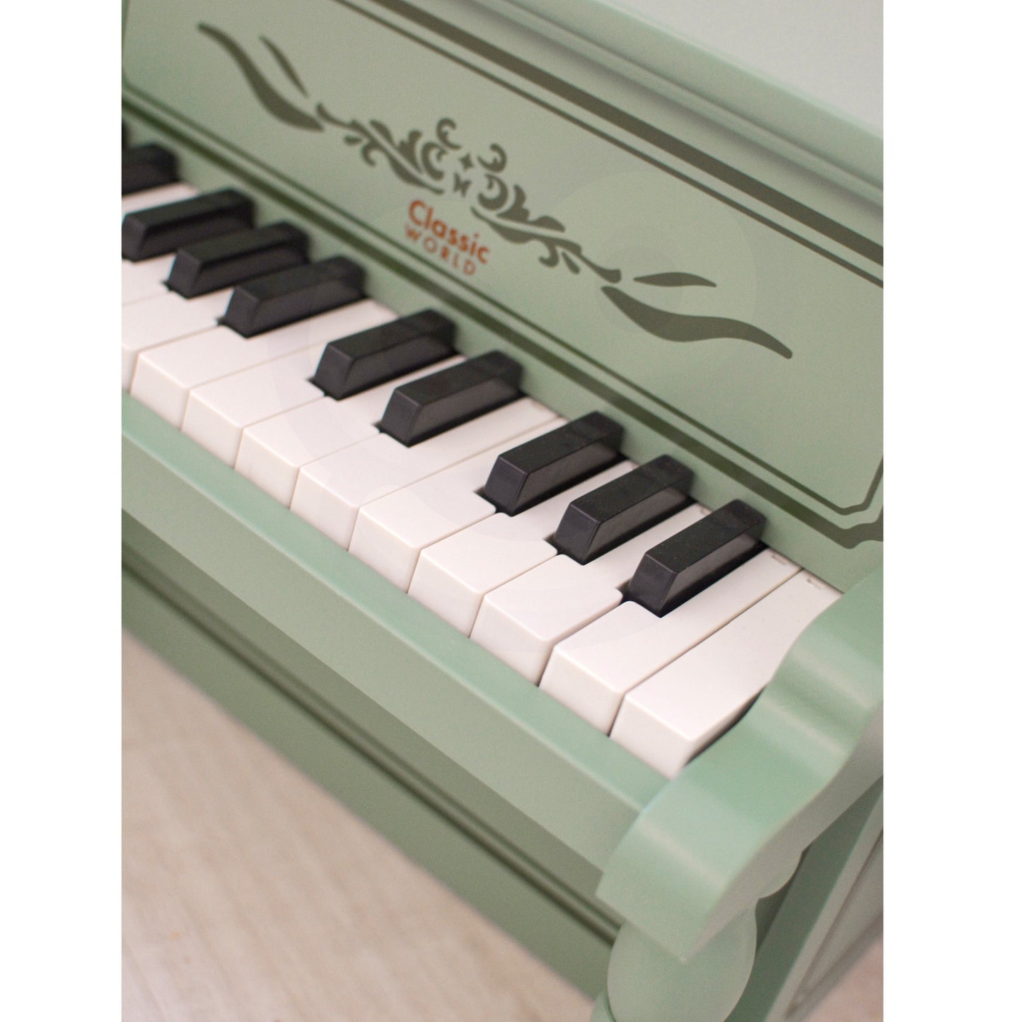 Classic World Vintažinis Medinis Pianinas Vaikams su Mokymosi Knyga