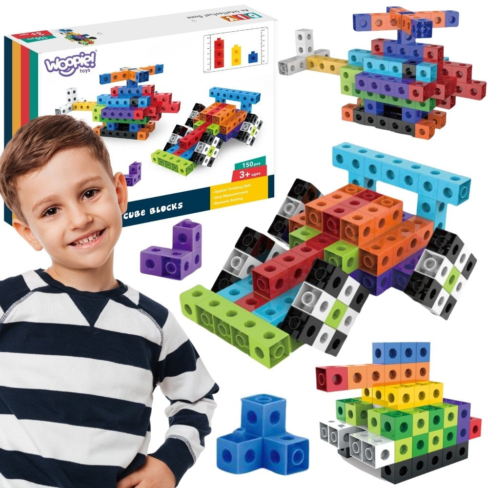 WOOPIE 3D Konstruktorius Kubeliai, 150 detalių, vaikams nuo 3 metų