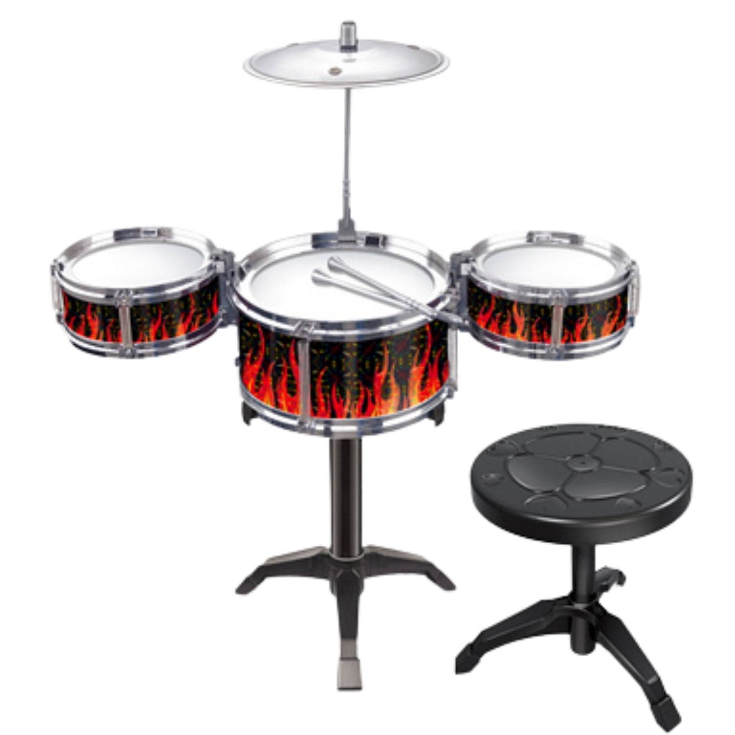 WOOPIE edukaciniai būgnai su kėdute, priedai – vaizdas 2