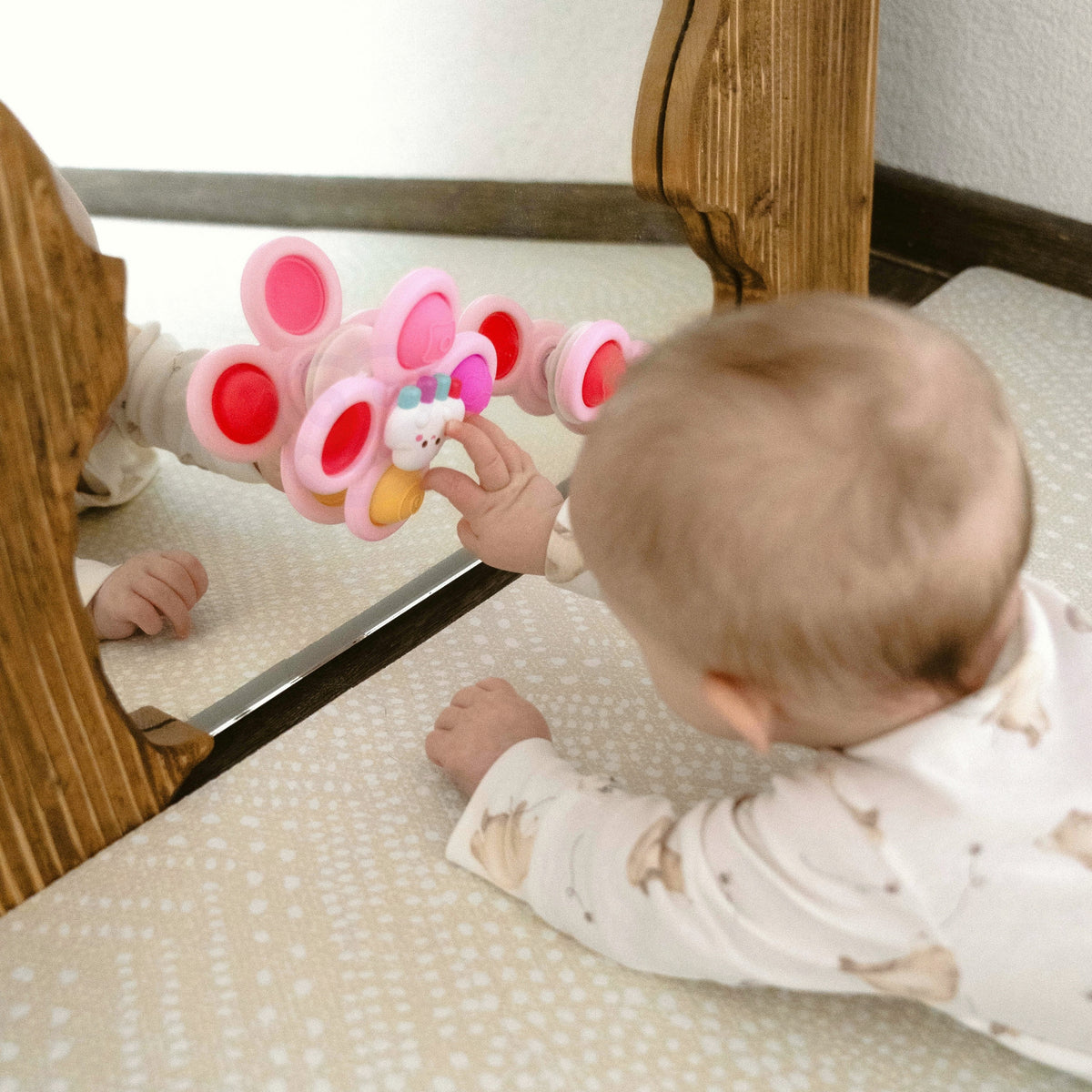 WOOPIE BABY Suktukai Sensoriniai Žaislai 3 vnt. Rožiniai – Vienaragis, Žvaigždė, Debesis