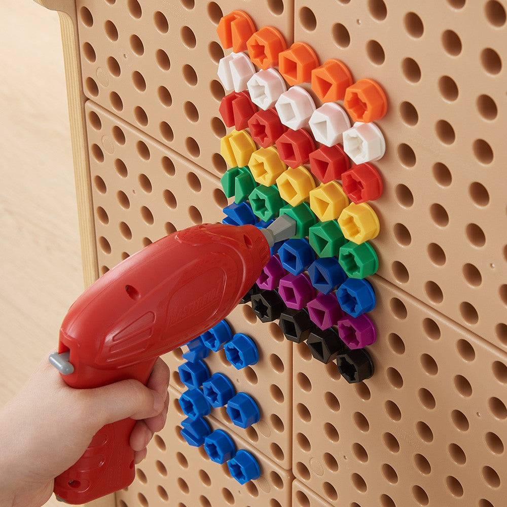 MASTERKIDZ spalvoti varžteliai STEM lentai, 512 vnt., 5 formos