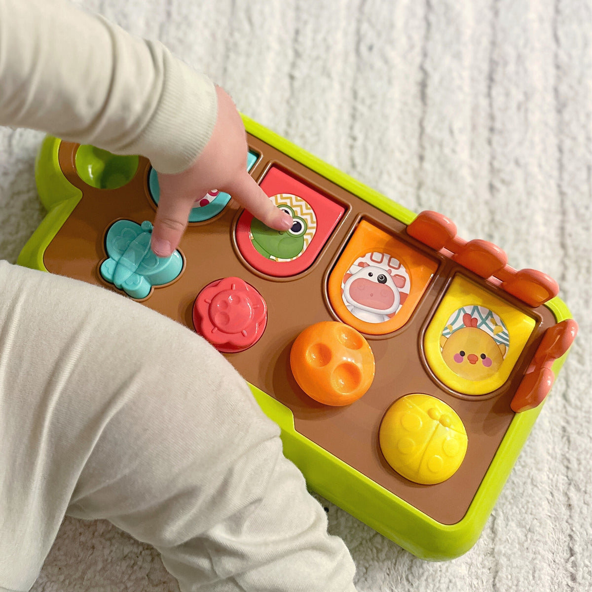 WOOPIE BABY Lavinamasis Žaislas Iššokantys Gyvūnėliai Ūkis