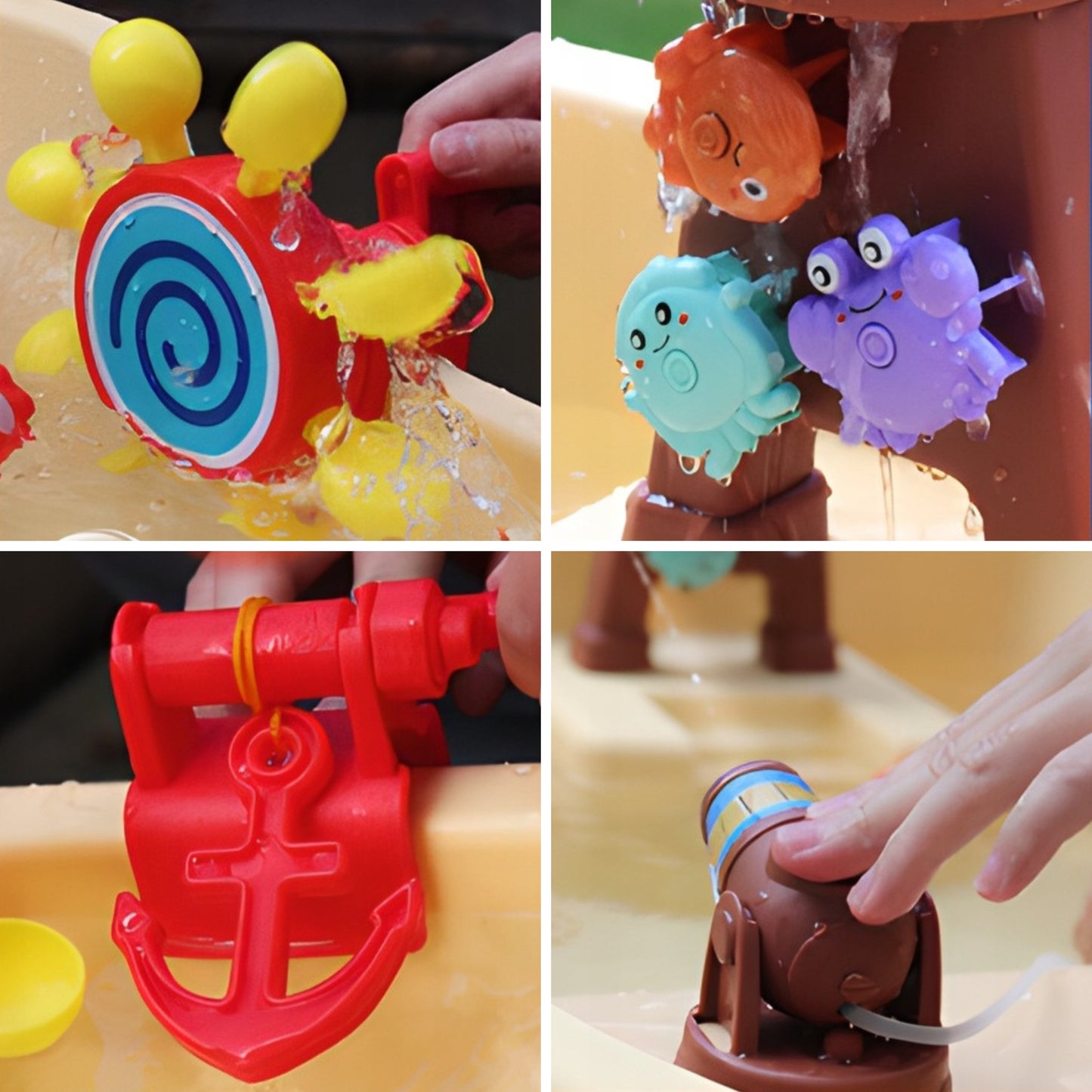 WOOPIE XL Vandens stalas 2in1 Smėlio dėžė Piratų laivas su muilo burbulų mašina – vaizdas 3