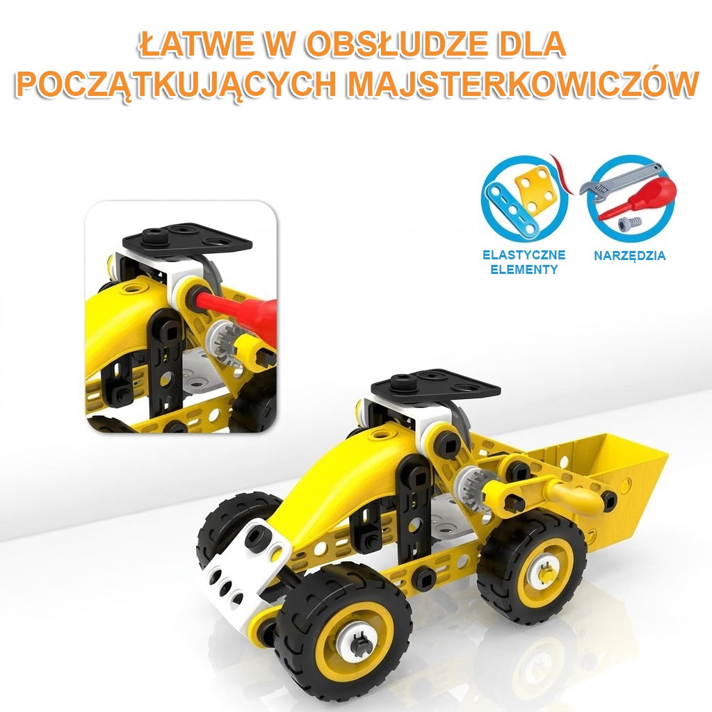 WOOPIE 8-in-1 Transporto priemonių konstruktorius STEAM 100 detalių
