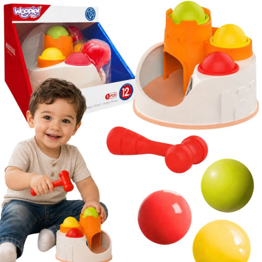 WOOPIE Baby Pilies Formos Kamuoliukų Plaktukas Lavinamasis Žaislas 12m+