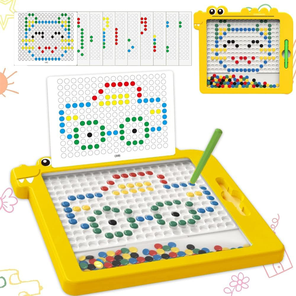WOOPIE MagPad Magnetinė Lenta Dinozauras Montessori 110 sagutės