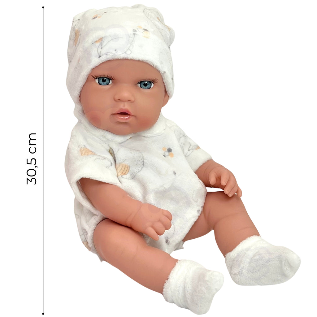 WOOPIE ROYAL Lėlė Kūdikis 30,5 cm su Rožine Nešykla – Rinkinys