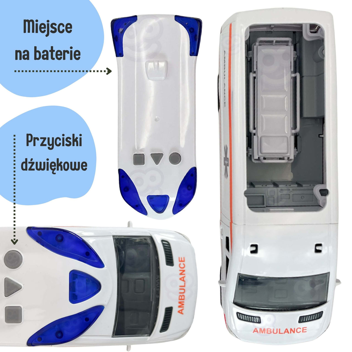 WOOPIE Greitosios Pagalbos Automobilis su Neštuvais, Garsu ir Šviesa