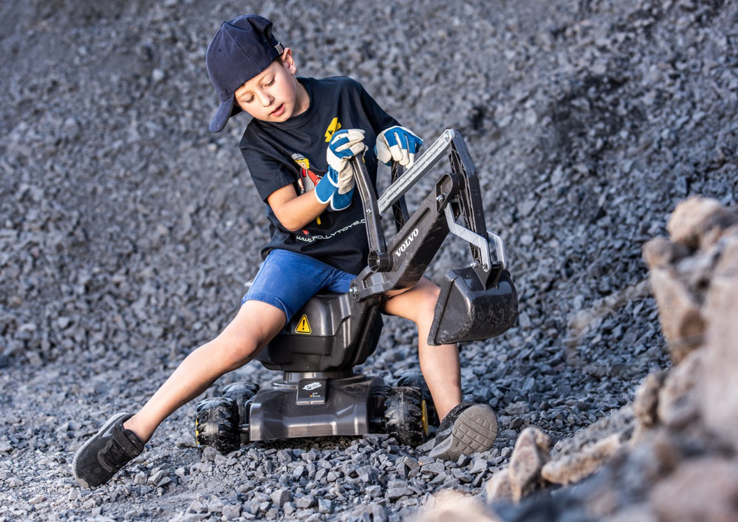 Rolly Toys Volvo RollyDigger Paspiriamas Ekskavatorius su 360° Sukimu