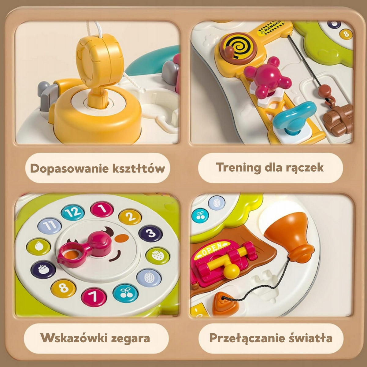 WOOPIE Baby Montessori Lavinamoji Manipuliacinė Lenta Kūdikiams 1+