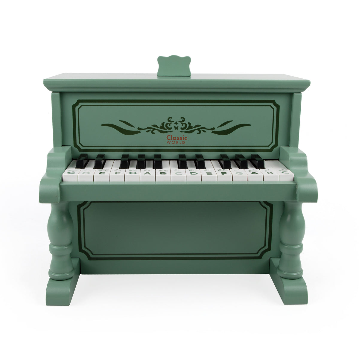 Classic World Vintažinis Medinis Pianinas Vaikams su Mokymosi Knyga