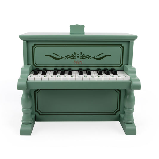 Classic World Vintažinis Medinis Pianinas Vaikams su Mokymosi Knyga