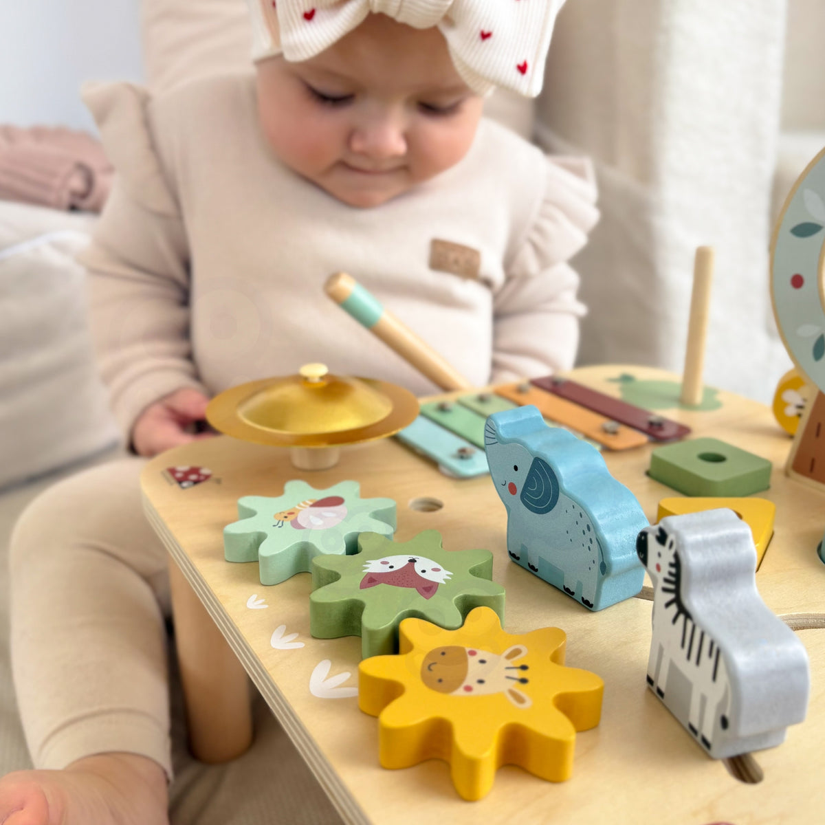 WOOPIE GREEN Medinis Edukacinis Muzikinis Stalas 5in1