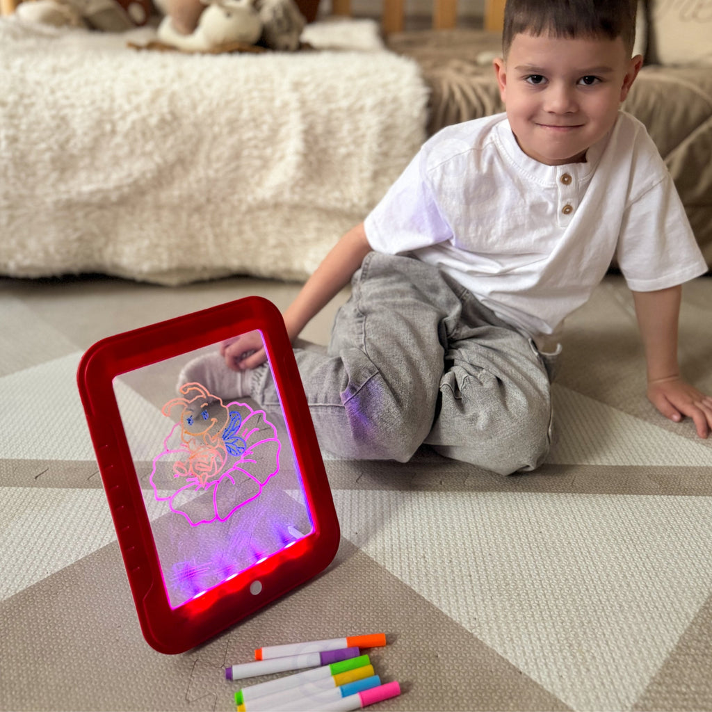 WOOPIE Magic Grafinė Piešimo Lenta su Neoninėmis Spalvomis ir LED