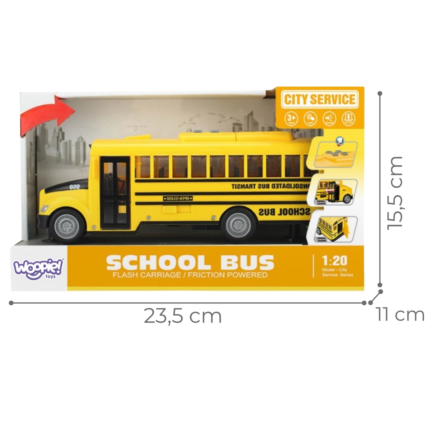 WOOPIE Interaktyvus mokyklinis autobusas, elektrinis, 1:20 - vaizdas 5