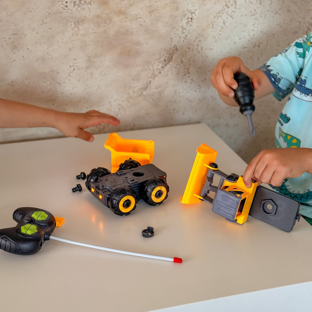 WOOPIE Radijo bangomis valdomas Ekskavatorius DIY Konstruktorius