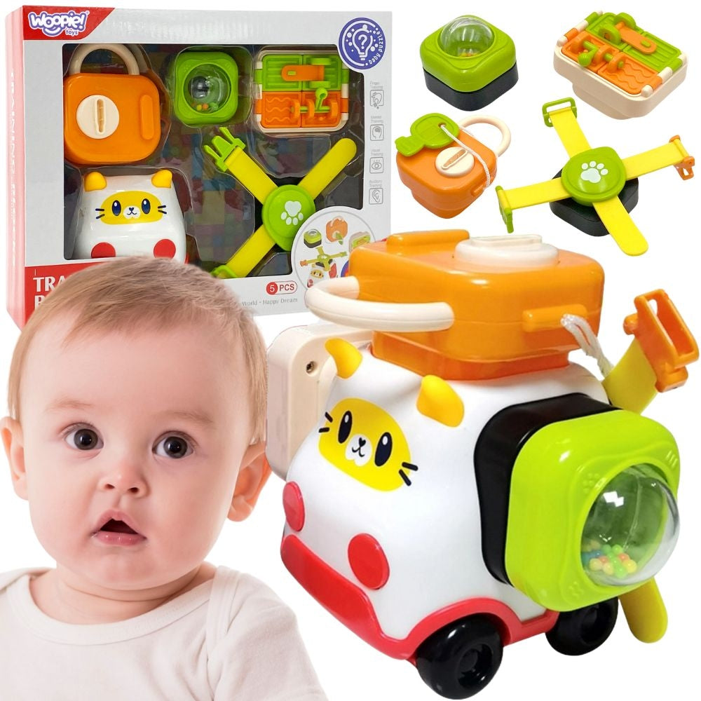 WOOPIE BABY Montessori edukacinis konstravimo rinkinys „Katytė-mašinėlė“ 1 – pagrindinis vaizdas
