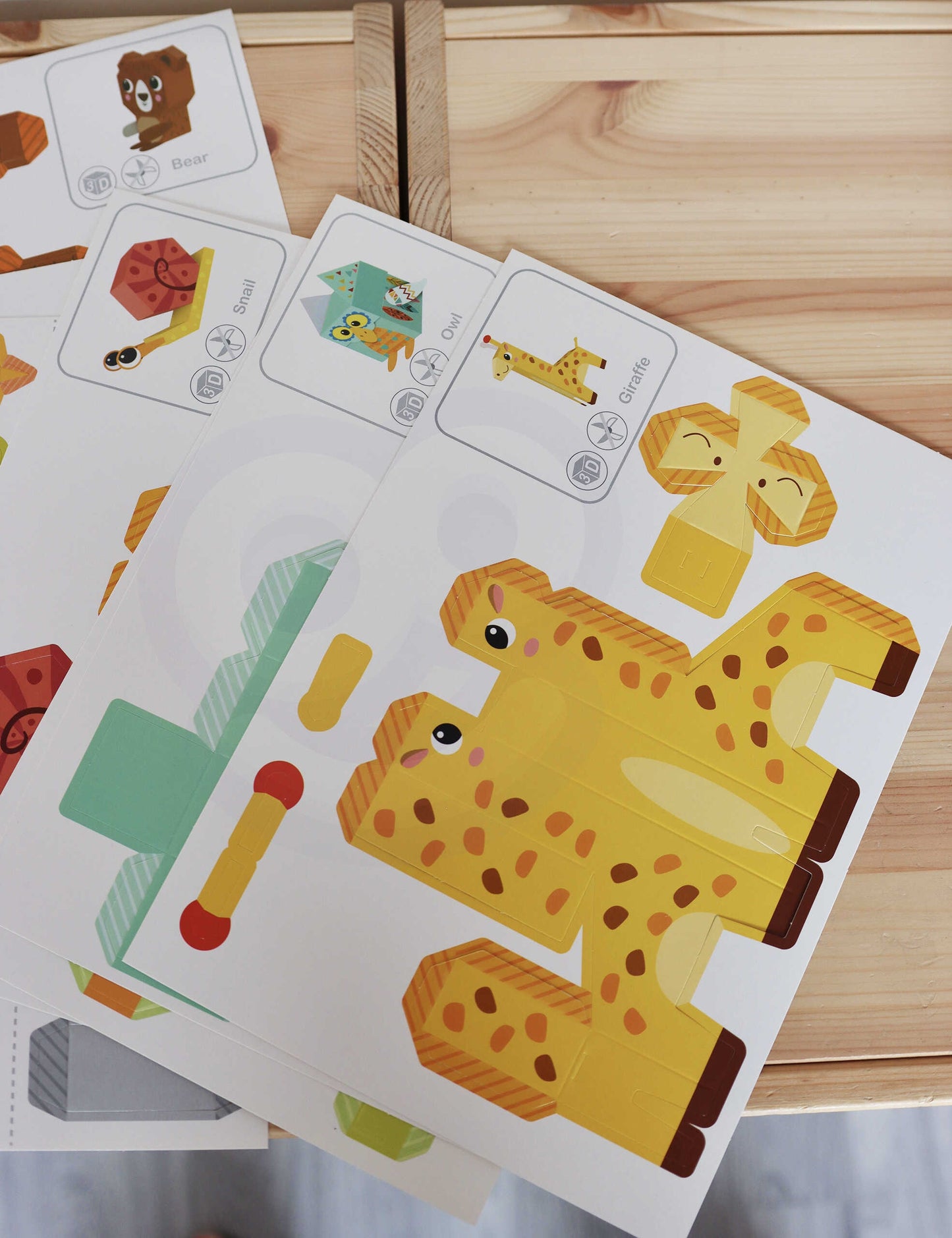 WOOPIE ART&FUN Kūrybinis rinkinys Origami 3D: 10 gyvūnėlių (Pasidaryk pats)