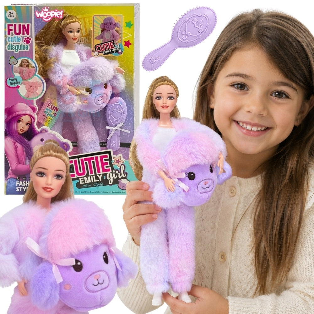 WOOPIE ROYAL Lėlė Emi violetiniame aviuko kostiumėlyje 29 cm
