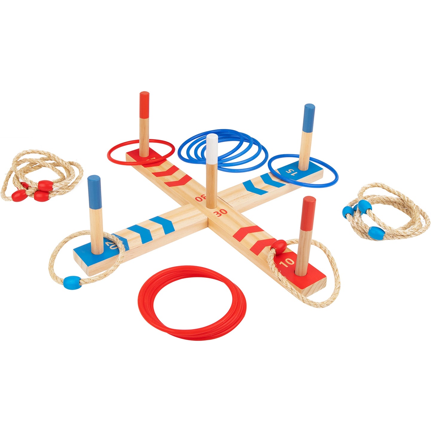 Tooky Toy Medinis miklumo žaidimas „Serso“ (Žiedų metimas į taikinį) – pagrindinis vaizdas