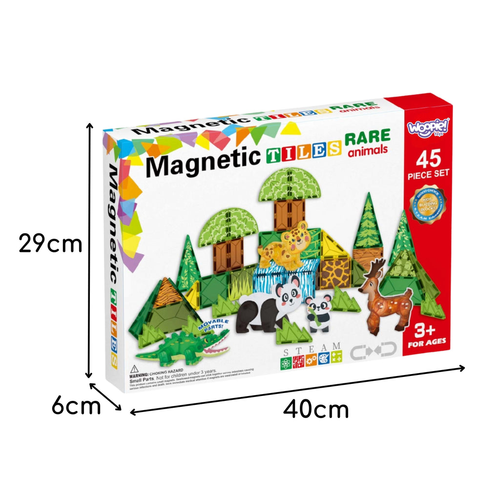 WOOPIE Magnetiniai Konstruktoriai Retieji Gyvūnai 45 vnt.
