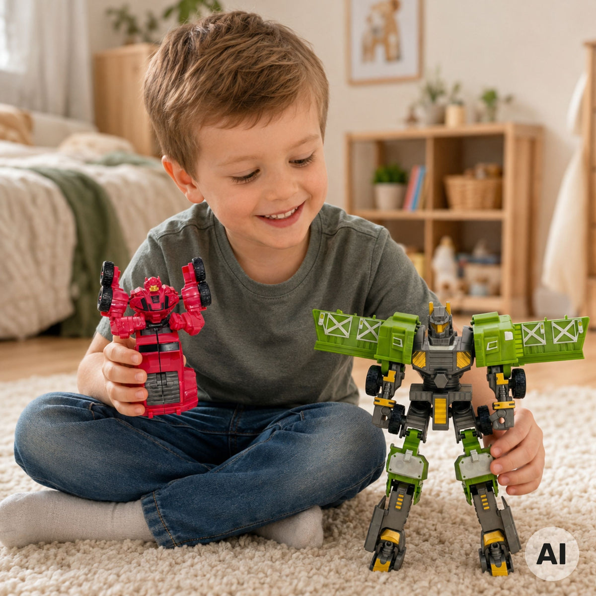 WOOPIE Transformuojantys Robotai 4-in-1 Kovos Automobiliai