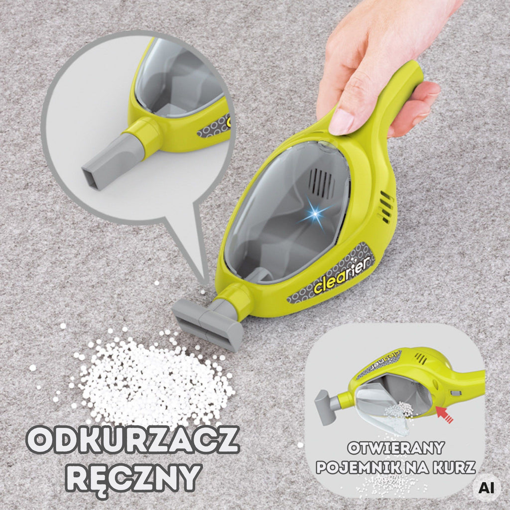 WOOPIE Vaikiškas Valymo Rinkinys su Vežimėliu, Dulkių Siurbliu ir Šluota 3+