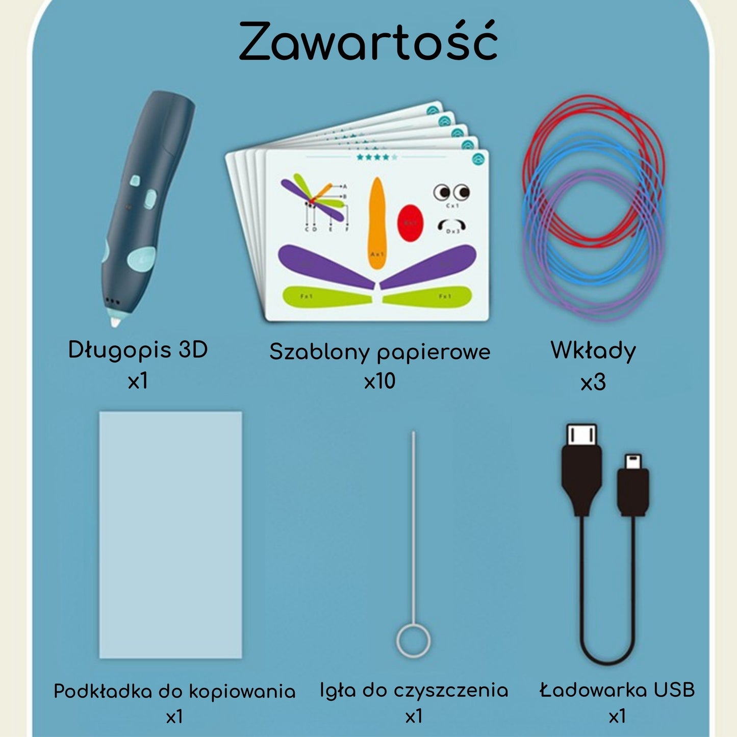 WOOPIE 3D Rašiklis Saugus USB Kasetės Vaikams nuo 3 metų