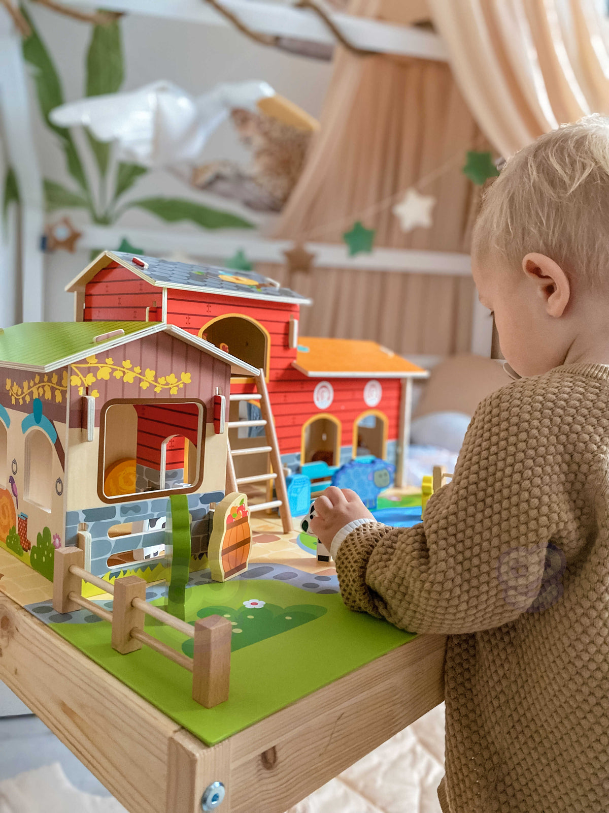 WOOPIE GREEN Mega Ferma su gyvūnų figūrėlėmis, 18 dalių