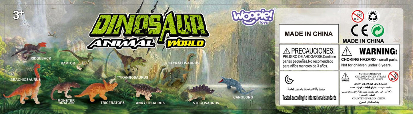 WOOPIE Dinozaurų figūrėlių rinkinys, 18 vnt (versija 2), pavaizduoti visi 18 elementų – vaizdas 4
