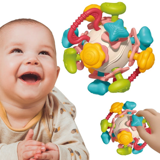 WOOPIE BABY minkštas barškutis-kramtukas 4in1 kūdikiams 0m+