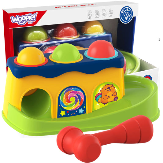 WOOPIE BABY spalvingas Montessori kalimo takelis su plaktuku