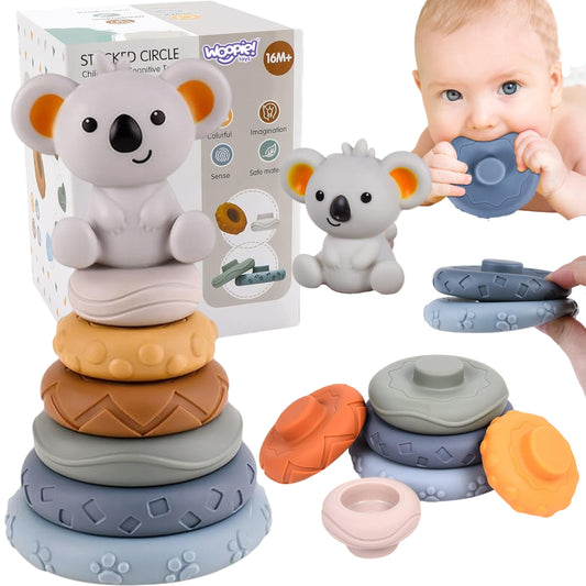 WOOPIE BABY Koala piramidė – 2in1 lavinamasis kramtukas