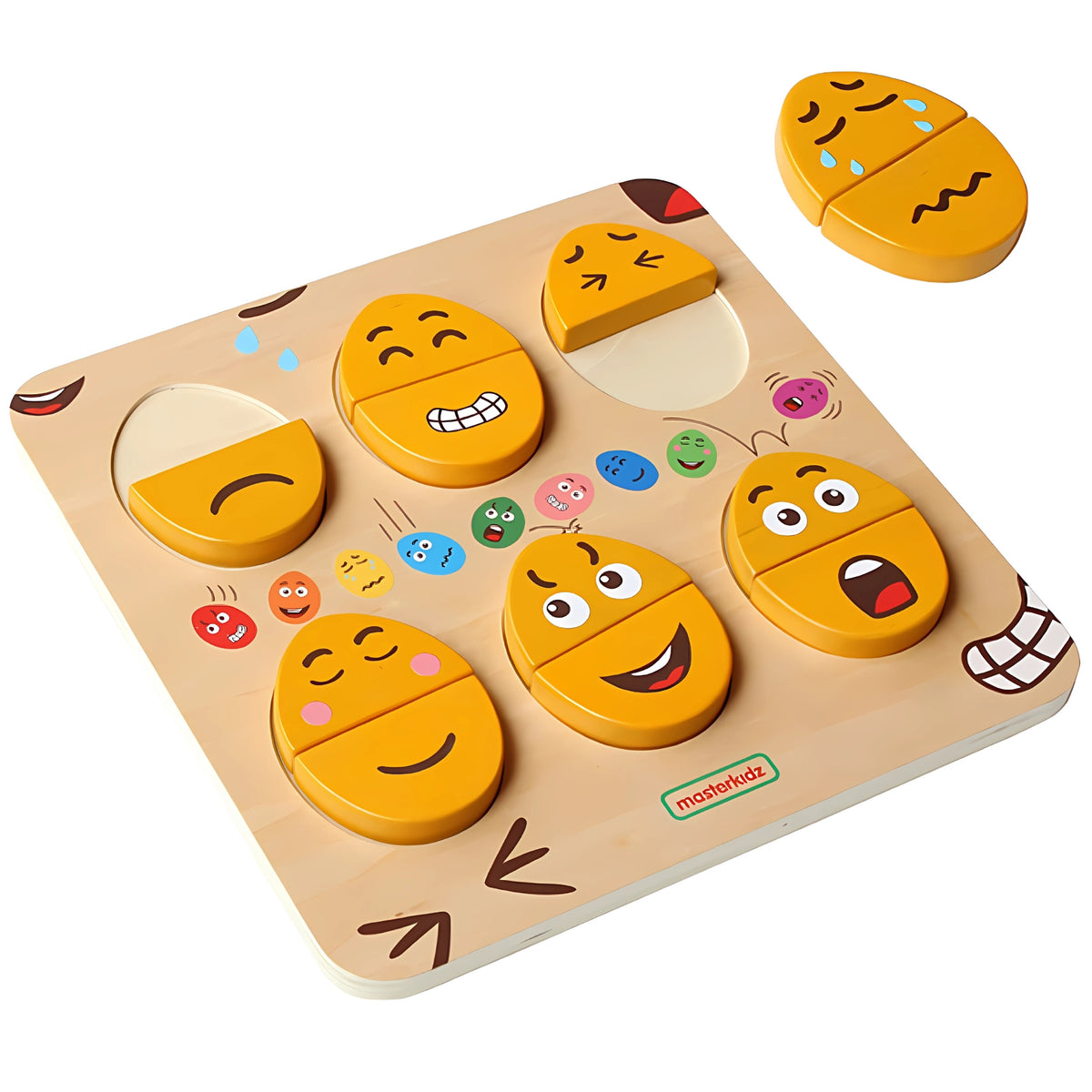MASTERKIDZ Medinė Emocijų Lenta Montessori Vaikams