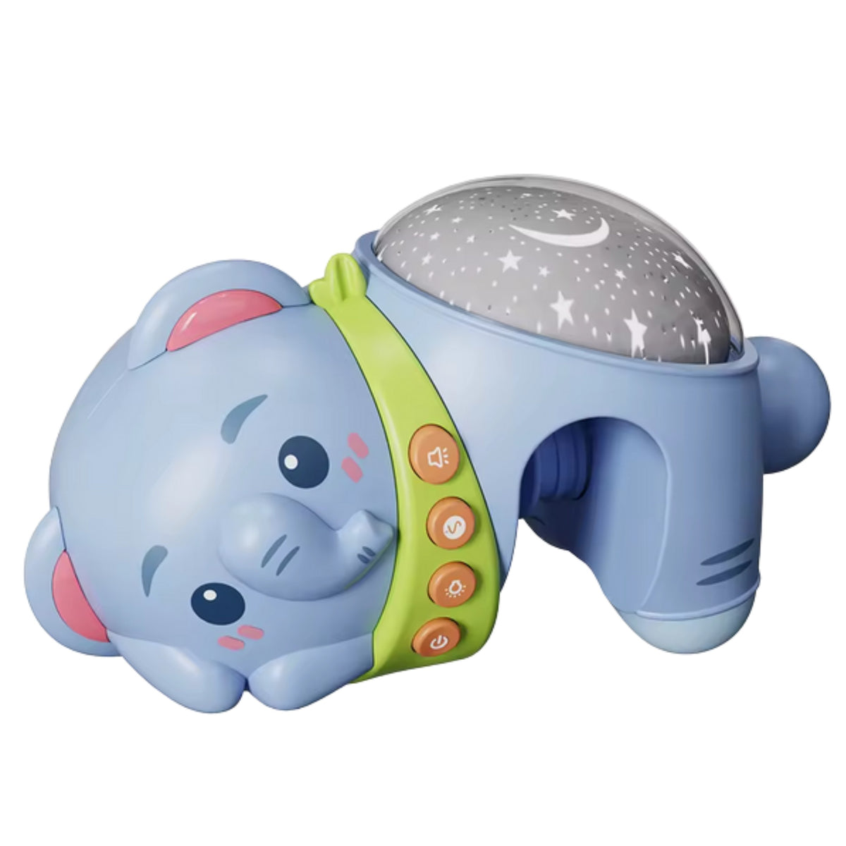 WOOPIE BABY dramblys su žvaigždžių projektoriumi ir naktine lempute