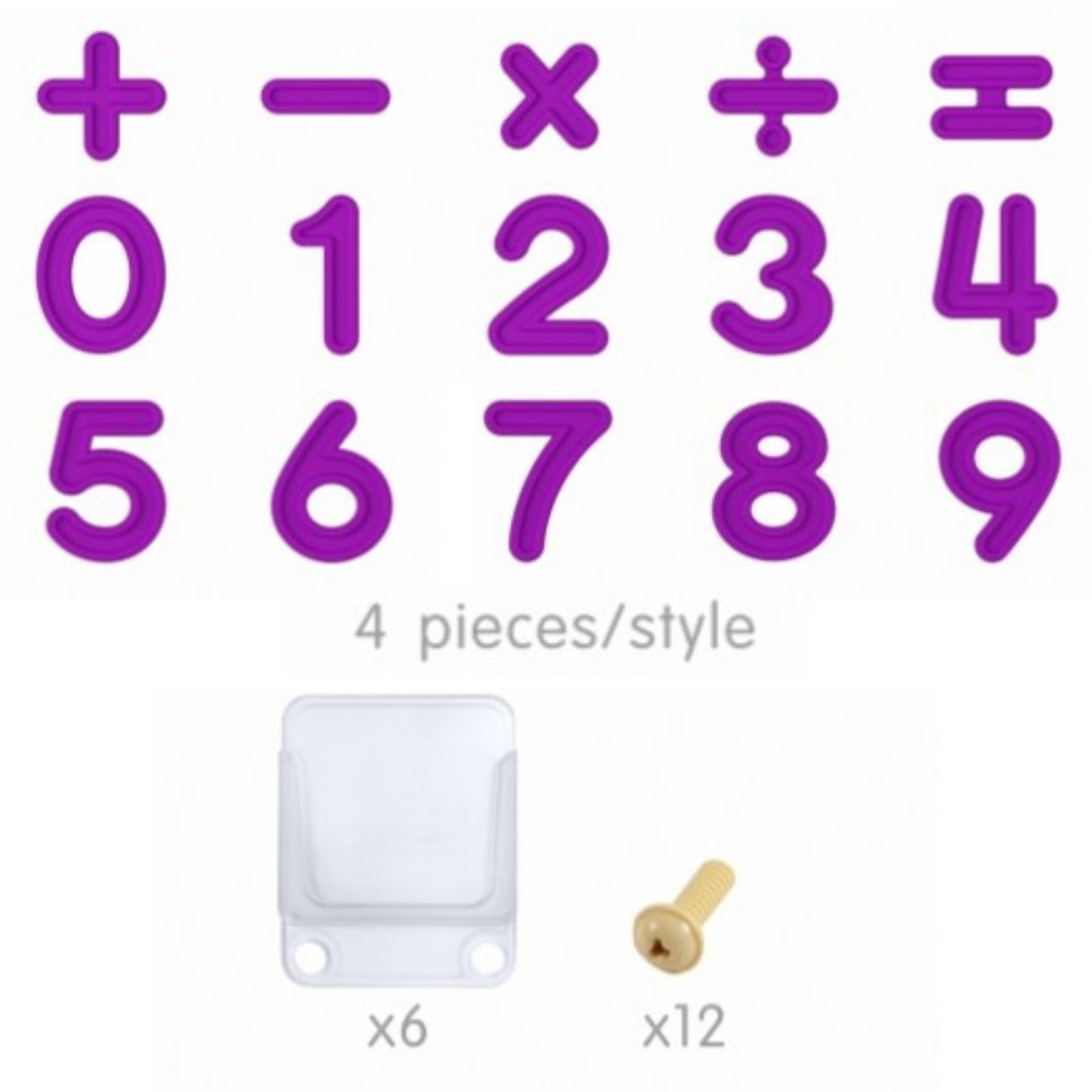 MASTERKIDZ Skaičiai ir simboliai STEM sienelėms 82 vnt. matematikos rinkinys