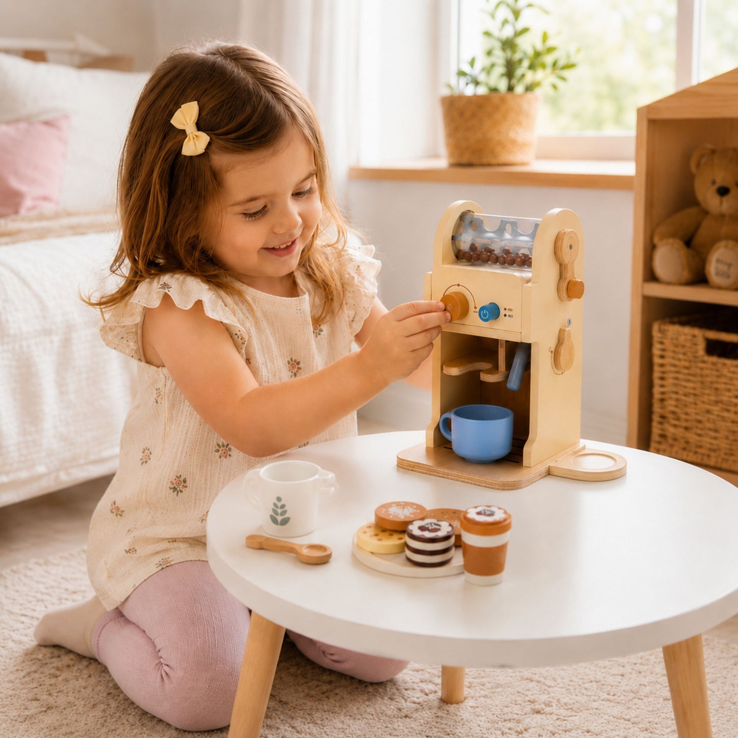 TOOKY TOY Medinis Kavos Aparatas Barista Espresso Rinkinys