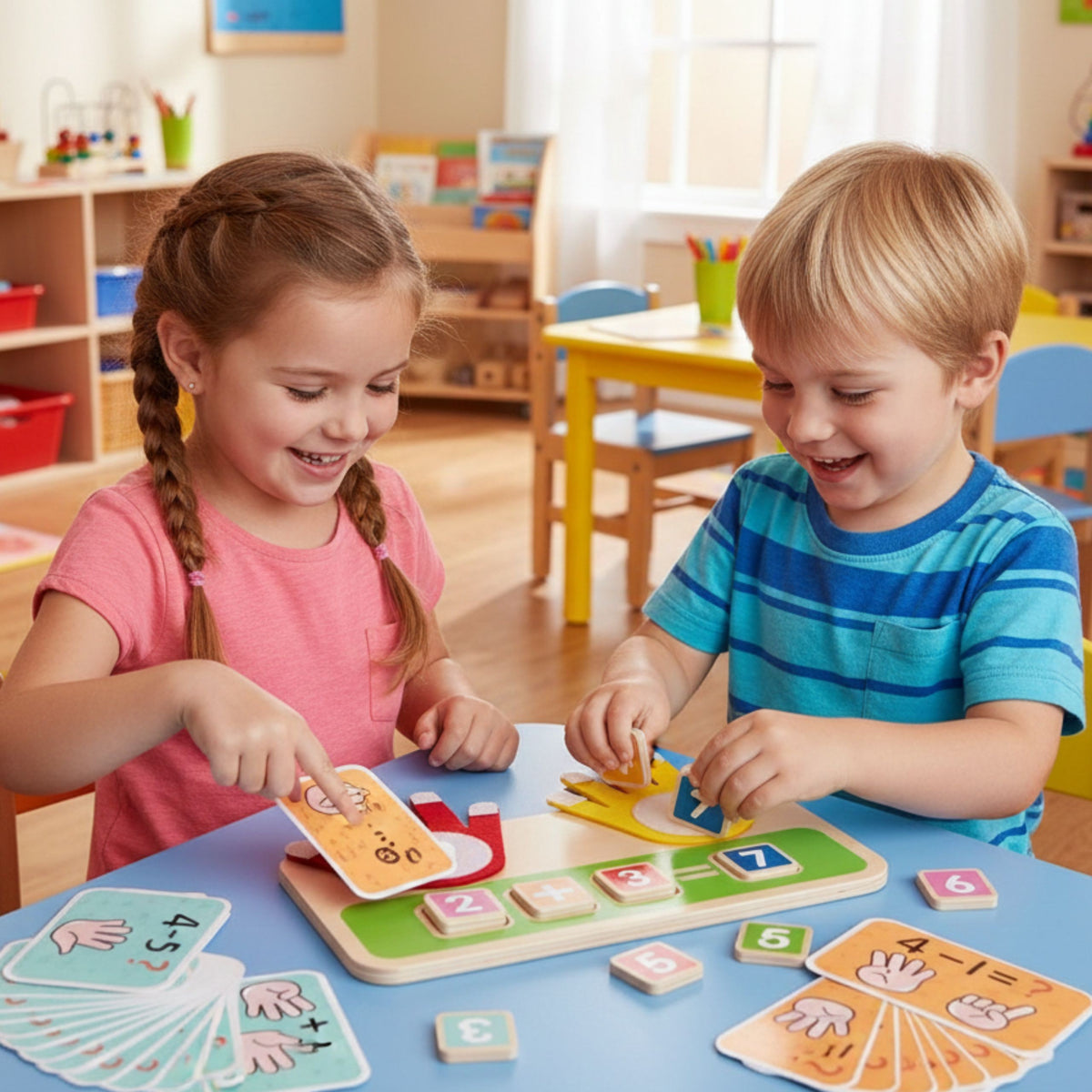 TOOKY TOY Medinis Lavinamasis Žaislas Matematikos Mokymuisi su Pirštais