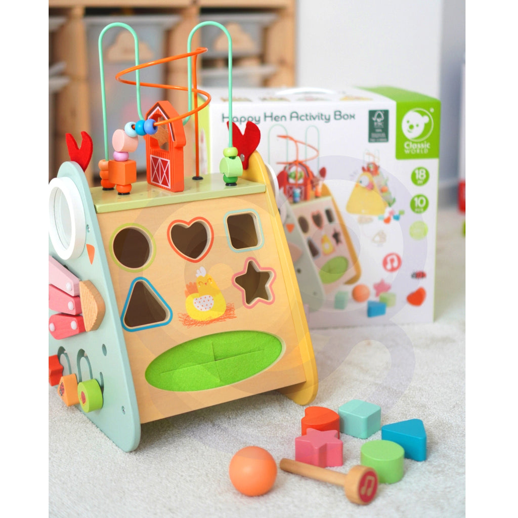 CLASSIC WORLD Montessori 10-in-1 edukacinis kubas „Laimingas ūkis“ XXL – vaizdas 2