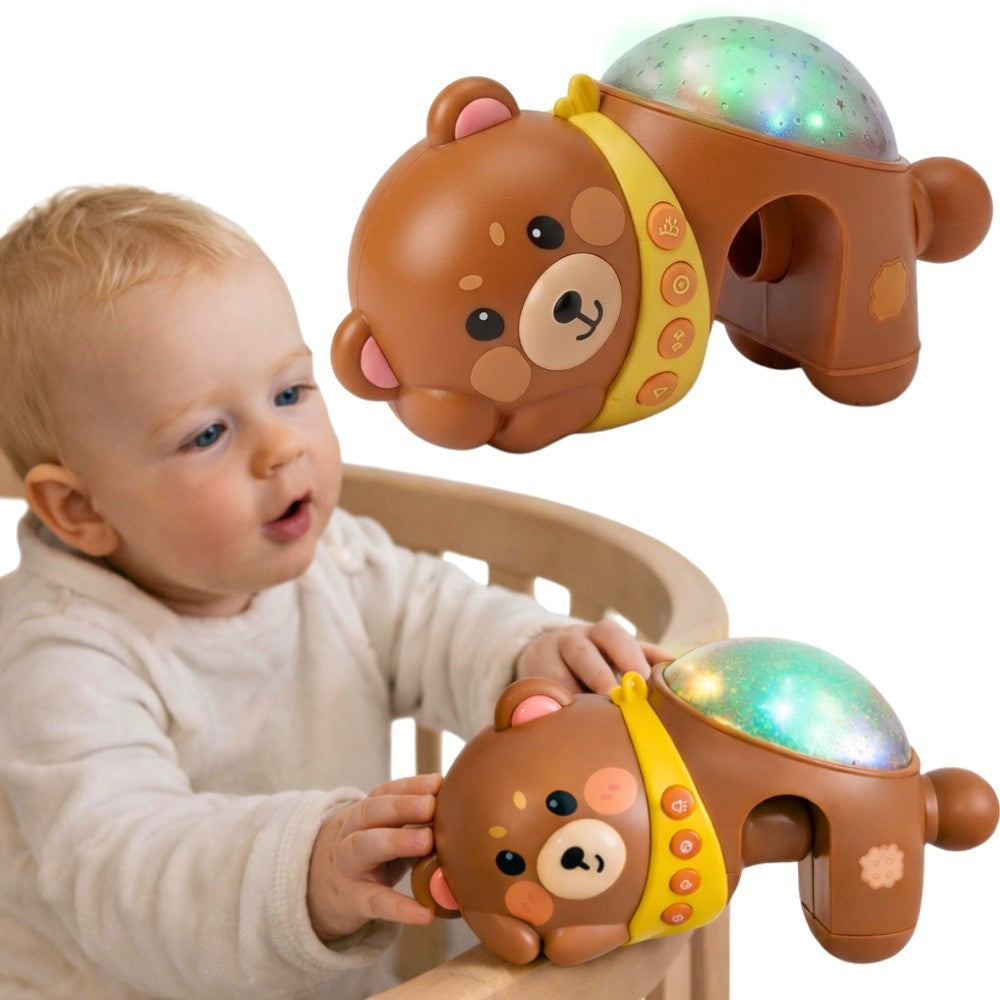 WOOPIE BABY Meškiuko projektorius nakties šviesa su melodijomis kūdikiams