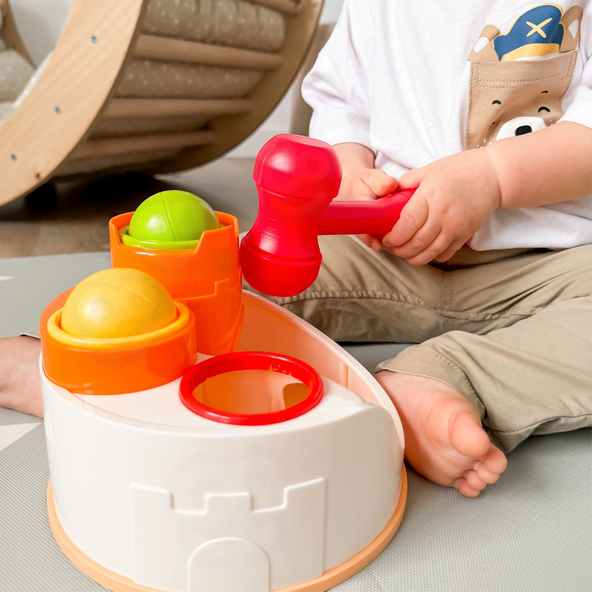 WOOPIE Baby Pilies Formos Kamuoliukų Plaktukas Lavinamasis Žaislas 12m+