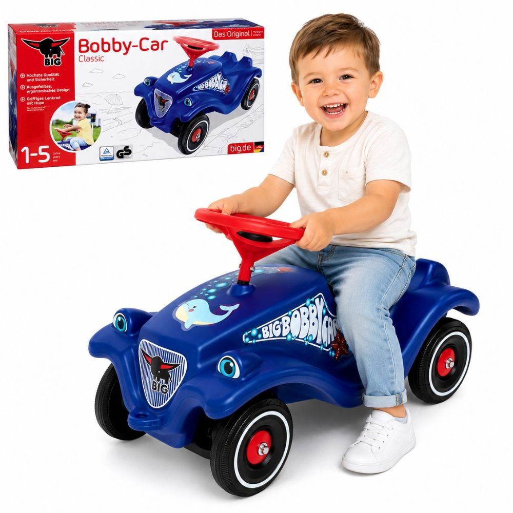 BIG Bobby Car Classic paspirtukas su delfino piešiniu
