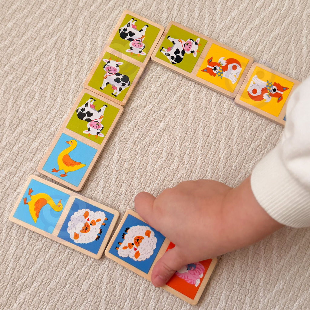 VIGA Medinis Domino Ferma 28 Detalės Montessori