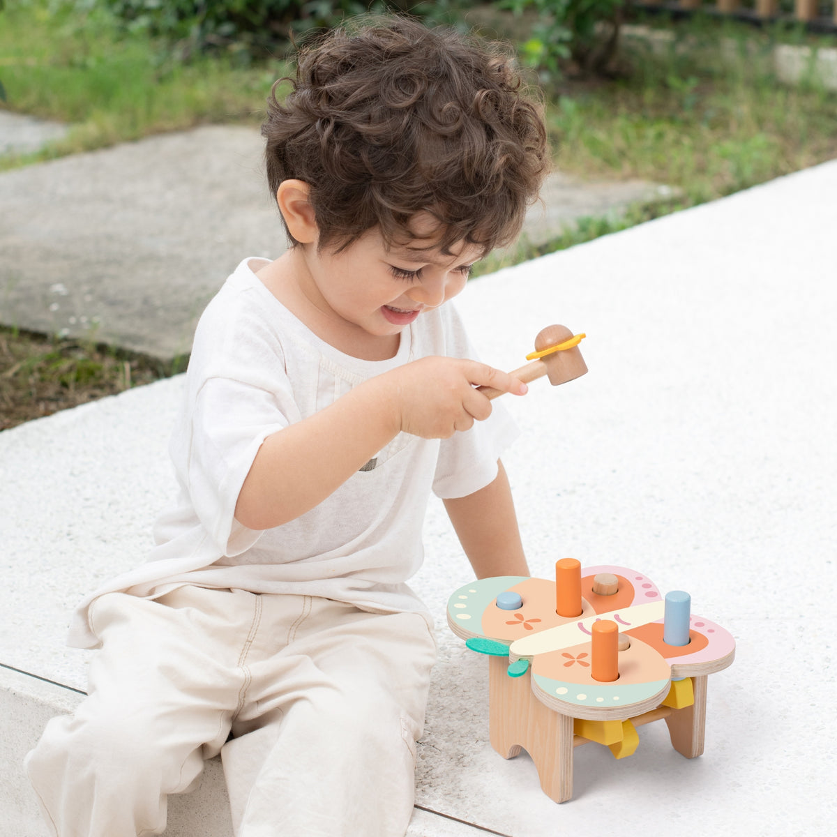 CLASSIC WORLD Montessori Drugelio Kalimo Žaislas su Plaktuku