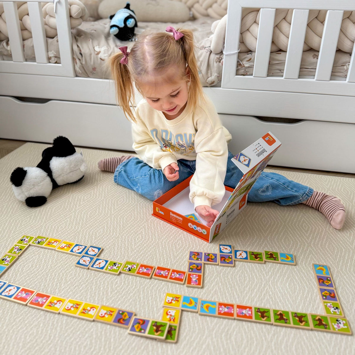 VIGA Medinis Domino Ferma 28 Detalės Montessori