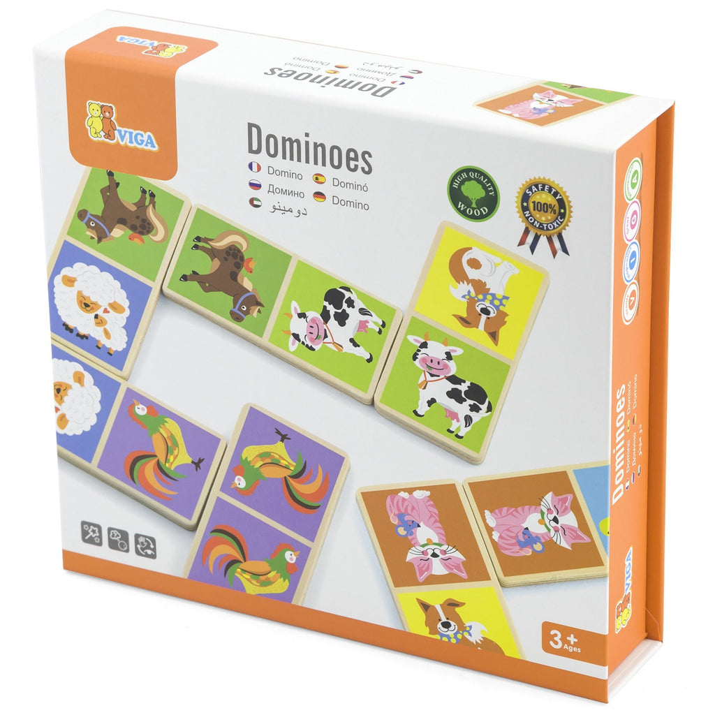 VIGA Medinis Domino Ferma 28 Detalės Montessori