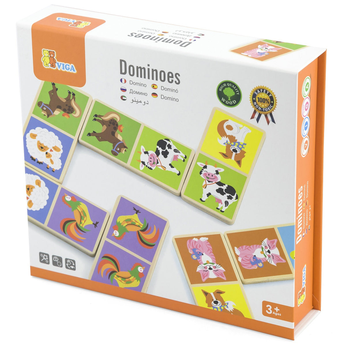VIGA Medinis Domino Ferma 28 Detalės Montessori