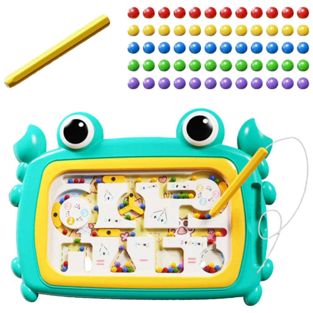 WOOPIE Montessori Magnetinė Lenta Krabas Labirintas Turkio Spalvos