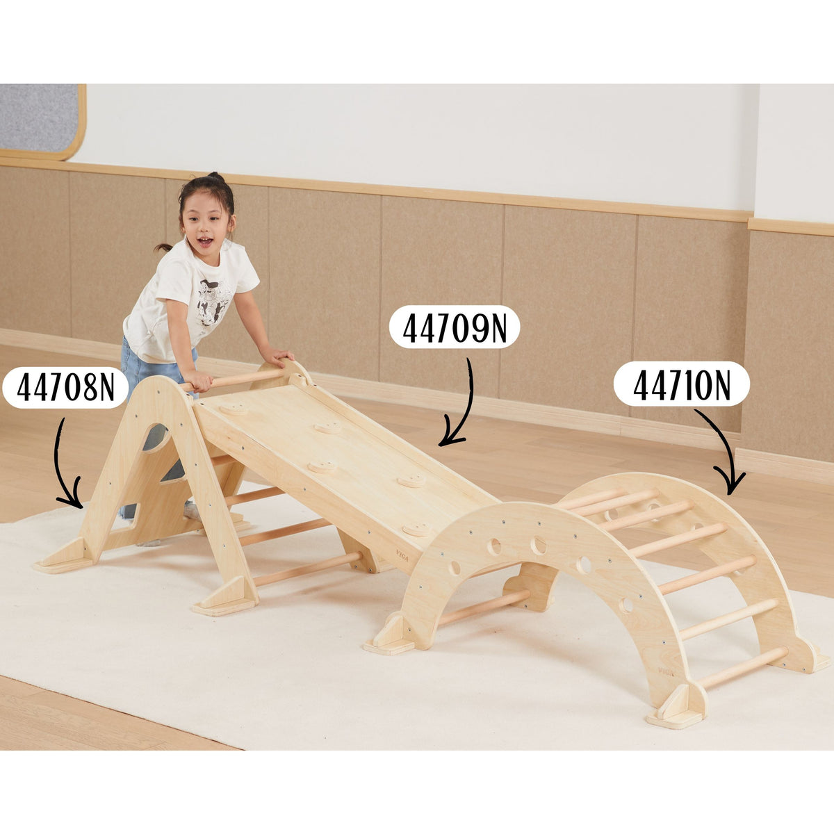 VIGA medinė Pikler laiptų trikampė kopetėlė, Montessori